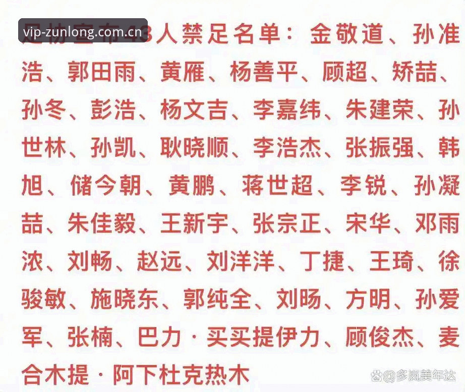 中国足协第三批禁足名单震撼发布：17人终身禁赛、48人遭受重罚的5大关键细节
